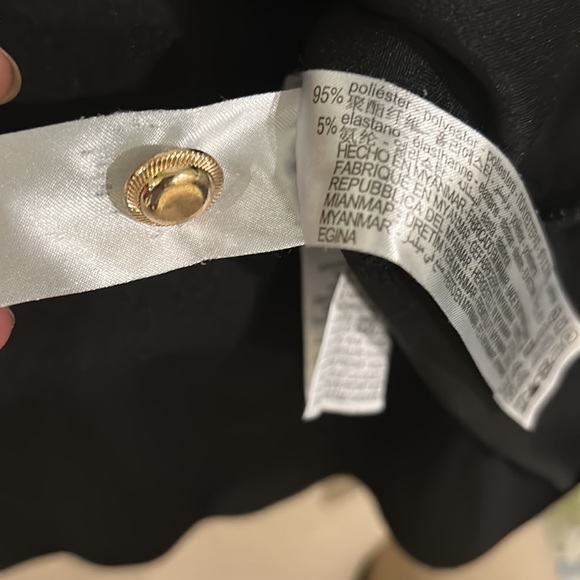 Zara Black Faux Suede Gold Button Shift Sheath Mini Dress - S - Picture 15 of 16